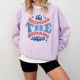 Tis The Season Baseball Mom Enthusiast Joy Comfort Colors Sweatshirt Crimson