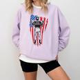 US Flag Baseball Player Batter Sport Lover Team Coach Family Comfort Colors Sweatshirt Crimson