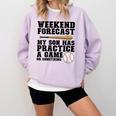 Weekend Forecast My Son Has Practice Baseball Mom Comfort Colors Sweatshirt Crimson Weekend Forecast My Son Has Practice Baseball Mom Comfort Colors Sweatshirt Crimson