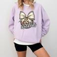 Wildcats Baseball Leopard Print Coquette Bow Mascot Game Day Comfort Colors Sweatshirt Crimson Wildcats Baseball Leopard Print Coquette Bow Mascot Game Day Comfort Colors Sweatshirt Crimson