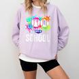 Women's 100 Days Of School Dripping Baseball Boys Kids Teacher Comfort Colors Sweatshirt Crimson Women's 100 Days Of School Dripping Baseball Boys Kids Teacher Comfort Colors Sweatshirt Crimson