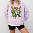 Women's Baseball Life Style 101 Apparel Youth Drip Baseball Boys Kid Comfort Colors Sweatshirt Crimson Women's Baseball Life Style 101 Apparel Youth Drip Baseball Boys Kid Comfort Colors Sweatshirt Crimson