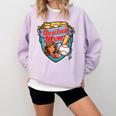 Womens Baseball Mom Mama Mother's In My Baseball Mom Era Comfort Colors Sweatshirt Crimson Womens Baseball Mom Mama Mother's In My Baseball Mom Era Comfort Colors Sweatshirt Crimson