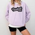 Women's Baseball Softball Baseball Mom Baseball Comfort Colors Sweatshirt Crimson Women's Baseball Softball Baseball Mom Baseball Comfort Colors Sweatshirt Crimson