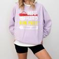 Women's Hit Hard Run Fast Turn Left Baseball Quote Fan Coach Comfort Colors Sweatshirt Crimson Women's Hit Hard Run Fast Turn Left Baseball Quote Fan Coach Comfort Colors Sweatshirt Crimson