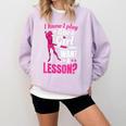 Women's Play Like A Girl Softball Baseball Girls Comfort Colors Sweatshirt Crimson