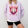 Women's Valentines Day Baseball Boys Ice Cream Drip Heart Youth Kids Comfort Colors Sweatshirt Crimson Women's Valentines Day Baseball Boys Ice Cream Drip Heart Youth Kids Comfort Colors Sweatshirt Crimson