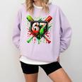 Xmas Baseball Six Seven 67 Meme Ice Cream Drip Men Women Comfort Colors Sweatshirt Crimson Xmas Baseball Six Seven 67 Meme Ice Cream Drip Men Women Comfort Colors Sweatshirt Crimson