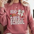 100 Days Of School Baseball 100th Day Of School Coquette Bow Comfort Colors Sweatshirt Orchid 100 Days Of School Baseball 100th Day Of School Coquette Bow Comfort Colors Sweatshirt Orchid