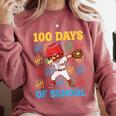 100 Days Of School Baseball Bat 100th Day Of School Boys Comfort Colors Sweatshirt Orchid
