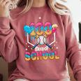 100 Days Of School Baseball Boys Ice Cream Drip 100th Day Comfort Colors Sweatshirt Orchid
