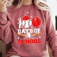 100 Days Of School Baseball Boys Kids Students Comfort Colors Sweatshirt Orchid