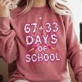 100 Days Of School Baseball Boys Six Seven Drip 100th Day Comfort Colors Sweatshirt Orchid