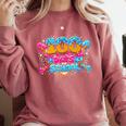 100 Days Of School Baseball Drip Ice Cream Costume Teachers Comfort Colors Sweatshirt Orchid