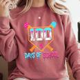 100 Days Of School Baseball Ice Cream Drip 100th Day School Comfort Colors Sweatshirt Orchid 100 Days Of School Baseball Ice Cream Drip 100th Day School Comfort Colors Sweatshirt Orchid