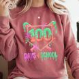 100 Days Of School Baseball Ice Cream Drip 100th Day Player Comfort Colors Sweatshirt Orchid