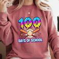 100 Days Of School Baseball Ice Cream Drip Kids Boys Teacher Comfort Colors Sweatshirt Orchid