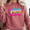 100 Days Of School Baseball Ice Cream Drip For Teacher Kid Comfort Colors Sweatshirt Orchid