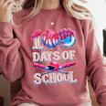 100 Days Of School Baseball Lover Donut Drip Boy Girl Comfort Colors Sweatshirt Orchid