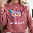 100 Days Of School Boy Kids Baseball Ice Cream Drip Teacher Comfort Colors Sweatshirt Orchid 100 Days Of School Boy Kids Baseball Ice Cream Drip Teacher Comfort Colors Sweatshirt Orchid