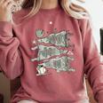 100 Days Smarter Baseball Sport School Celebration Comfort Colors Sweatshirt Orchid