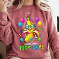 100th Day Of School Banana Baseball Drip For Kids Youth Girl Comfort Colors Sweatshirt Orchid