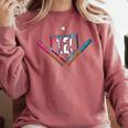 12th Birthday Baseball Ice Cream Drip 12 Years Old Boy Kids Comfort Colors Sweatshirt Orchid