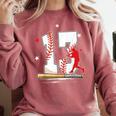 13 Years Old Baseball Birthday Boy 13th Bday Party Comfort Colors Sweatshirt Orchid