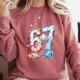 6 7 Baseball Six Seven Meme 67 Hands Kids Men Women Comfort Colors Sweatshirt Orchid 6 7 Baseball Six Seven Meme 67 Hands Kids Men Women Comfort Colors Sweatshirt Orchid