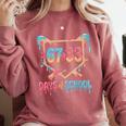 67 33 Days Of School Baseball Drip 100 Days Of School Comfort Colors Sweatshirt Orchid