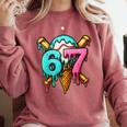 67 Baseball Ice Cream Drip Kids Comfort Colors Sweatshirt Orchid 67 Baseball Ice Cream Drip Kids Comfort Colors Sweatshirt Orchid