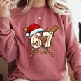 67 Baseball Xmas Lights Santa Hat Holiday Comfort Colors Sweatshirt Orchid 67 Baseball Xmas Lights Santa Hat Holiday Comfort Colors Sweatshirt Orchid