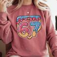 67 Ice Cream Drip Meme Baseball Comfort Colors Sweatshirt Orchid