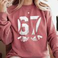 67 Six Seven Number 6 7 Meme Baseball Six Seven For Boys Men Comfort Colors Sweatshirt Orchid 67 Six Seven Number 6 7 Meme Baseball Six Seven For Boys Men Comfort Colors Sweatshirt Orchid