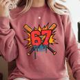 67 Sports Meme – Baseball Bats Number 6 7 Comfort Colors Sweatshirt Orchid 67 Sports Meme – Baseball Bats Number 6 7 Comfort Colors Sweatshirt Orchid