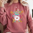 6th Birthday Baseball Drip Number 6 Year Old Birthday Boy Comfort Colors Sweatshirt Orchid