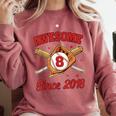 8 Year Old Boys Awesome Since 2018 Baseball Birthday Comfort Colors Sweatshirt Orchid 8 Year Old Boys Awesome Since 2018 Baseball Birthday Comfort Colors Sweatshirt Orchid
