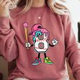 8th Birthday Baseball Ice-Cream Drip 8 Years Old Boys Girls Comfort Colors Sweatshirt Orchid 8th Birthday Baseball Ice-Cream Drip 8 Years Old Boys Girls Comfort Colors Sweatshirt Orchid