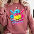 8th Birthday Baseball Ice Cream Drip 8 Years Old Girls B-Day Comfort Colors Sweatshirt Orchid 8th Birthday Baseball Ice Cream Drip 8 Years Old Girls B-Day Comfort Colors Sweatshirt Orchid
