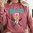 8th Birthday Boy Bro I'm 8 Years Old Baseball Theme Comfort Colors Sweatshirt Orchid