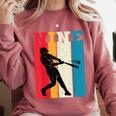 9th Birthday Nine Baseball Batter 9 Year Old Bday Boys Kids Comfort Colors Sweatshirt Orchid 9th Birthday Nine Baseball Batter 9 Year Old Bday Boys Kids Comfort Colors Sweatshirt Orchid