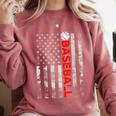 American Flag Baseball Team Baseball Player Baseball Comfort Colors Sweatshirt Orchid American Flag Baseball Team Baseball Player Baseball Comfort Colors Sweatshirt Orchid