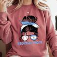 Argentina Baseball Mom Messy Bun Comfort Colors Sweatshirt Orchid Argentina Baseball Mom Messy Bun Comfort Colors Sweatshirt Orchid