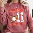 Awesome Since 2015 11 Year Old Boys Bday Baseball Theme Comfort Colors Sweatshirt Orchid Awesome Since 2015 11 Year Old Boys Bday Baseball Theme Comfort Colors Sweatshirt Orchid