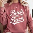 Back To Back For Boys Girls Men Women Baseball Comfort Colors Sweatshirt Orchid Back To Back For Boys Girls Men Women Baseball Comfort Colors Sweatshirt Orchid
