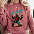 Backstop Catcher Baseball Graphic Comfort Colors Sweatshirt Orchid