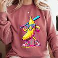 Banana With Baseball Bat Street Baseball Drip Comfort Colors Sweatshirt Orchid Banana With Baseball Bat Street Baseball Drip Comfort Colors Sweatshirt Orchid