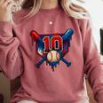 Baseball 10 Year Old Splash Drip 10th Birthday Boy Number 10 Comfort Colors Sweatshirt Orchid Baseball 10 Year Old Splash Drip 10th Birthday Boy Number 10 Comfort Colors Sweatshirt Orchid