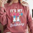 Baseball 11 Year Old Ice Cream Drip 11th Birthday Boys Comfort Colors Sweatshirt Orchid Baseball 11 Year Old Ice Cream Drip 11th Birthday Boys Comfort Colors Sweatshirt Orchid