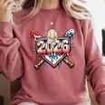 Baseball 2026 Ice Cream Drip Bats For Boys Birthday Graphic Comfort Colors Sweatshirt Orchid Baseball 2026 Ice Cream Drip Bats For Boys Birthday Graphic Comfort Colors Sweatshirt Orchid